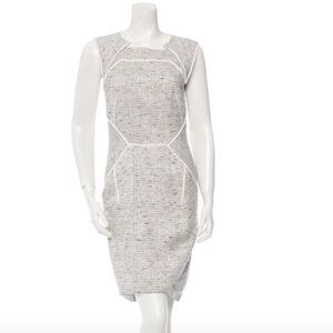 💙 EUC J. Mendel Sleeveless Tweed Dress with Piping